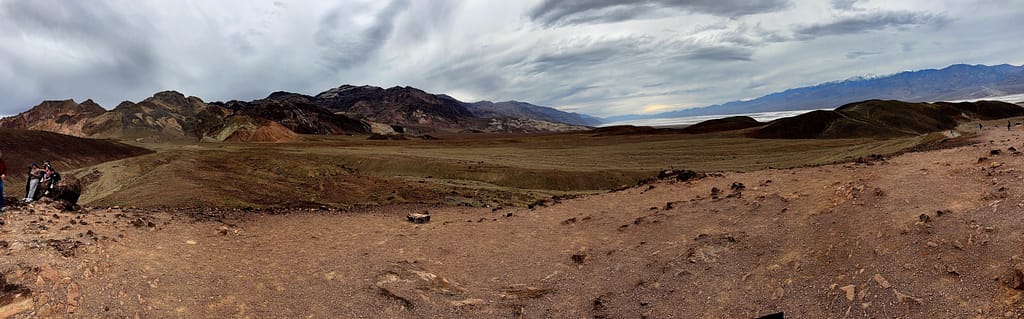 landscape red brown blue