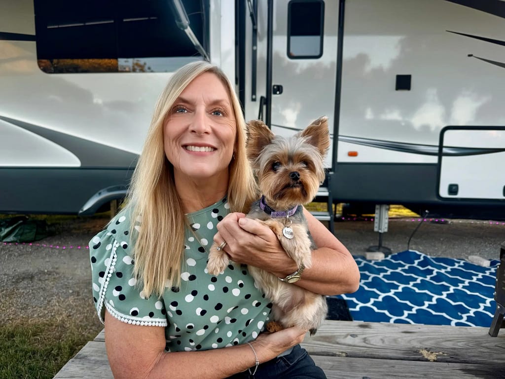 AnnaLee and her dog - My Story