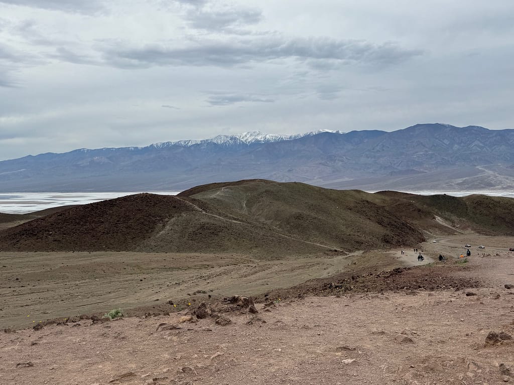 Salt mountains flat area