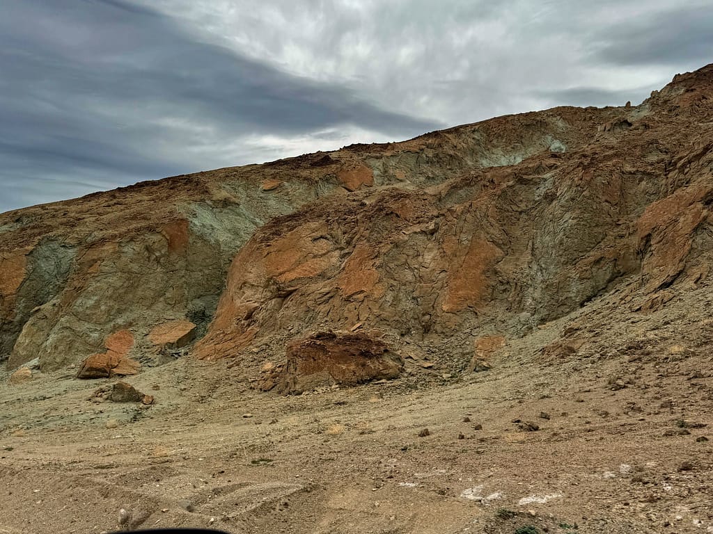 Green and brown rocks