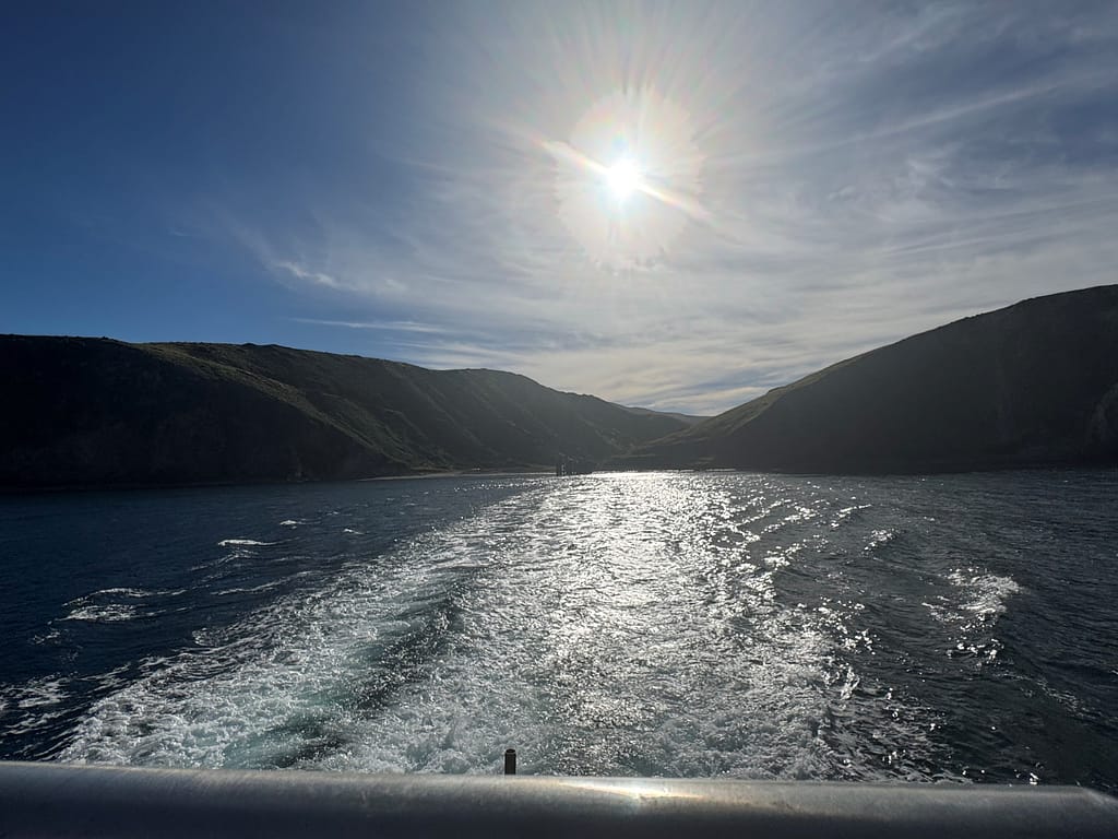 Leaving Santa Cruz Island
