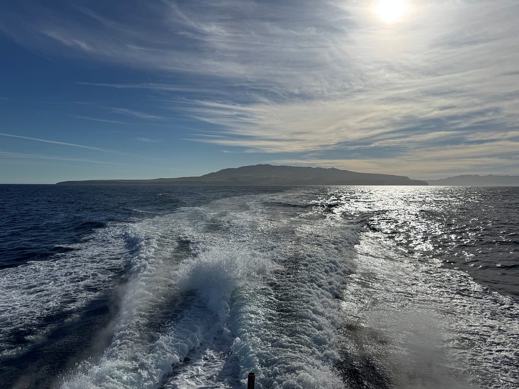 Leaving Santa Cruz Island