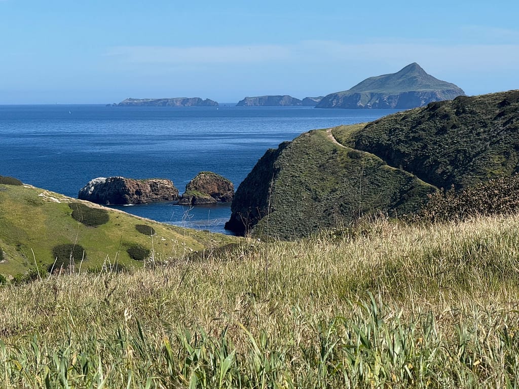 Looking out from Santa Cruz Island to other islands