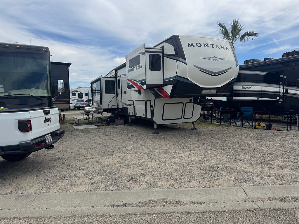 Our Campsite at Pacific Dunes ranch rv resort