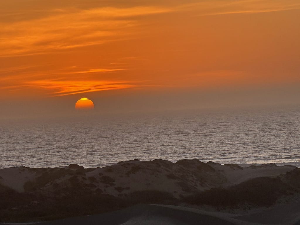 Sunset at Pacific Dunes RV Ranch Resort