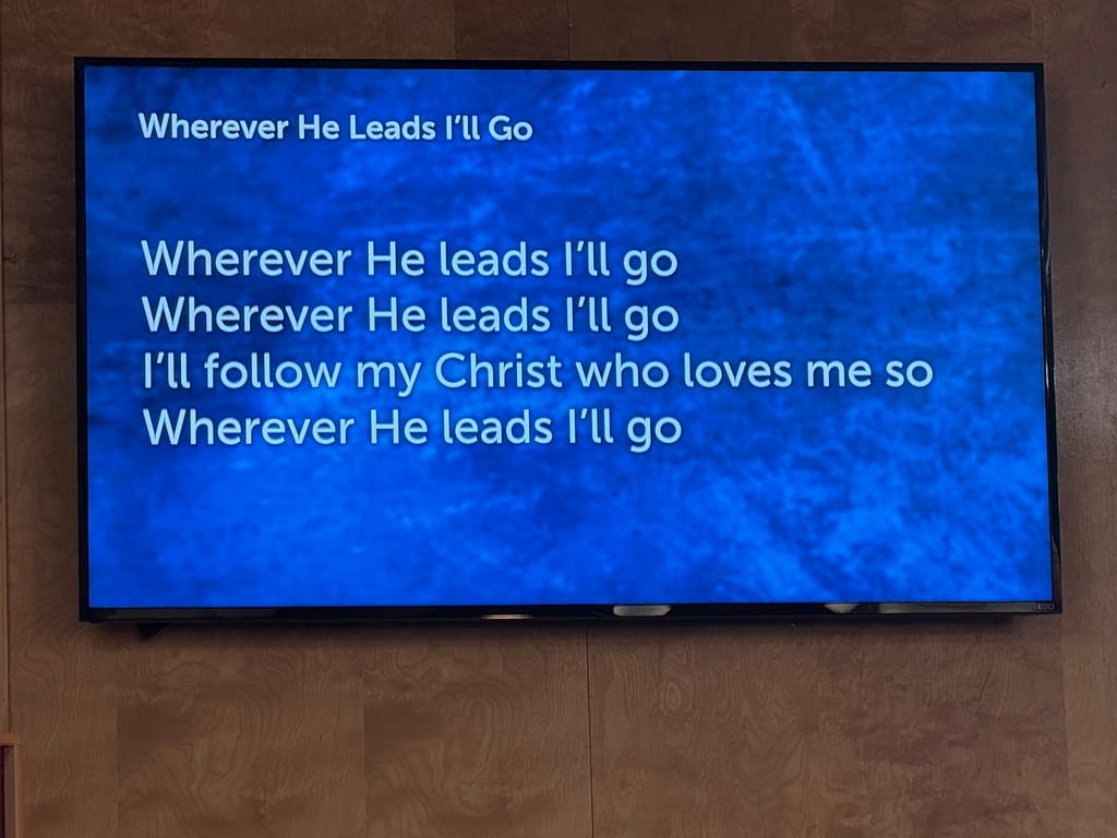 Missionary requested hymn, Wherever He leads I'll go