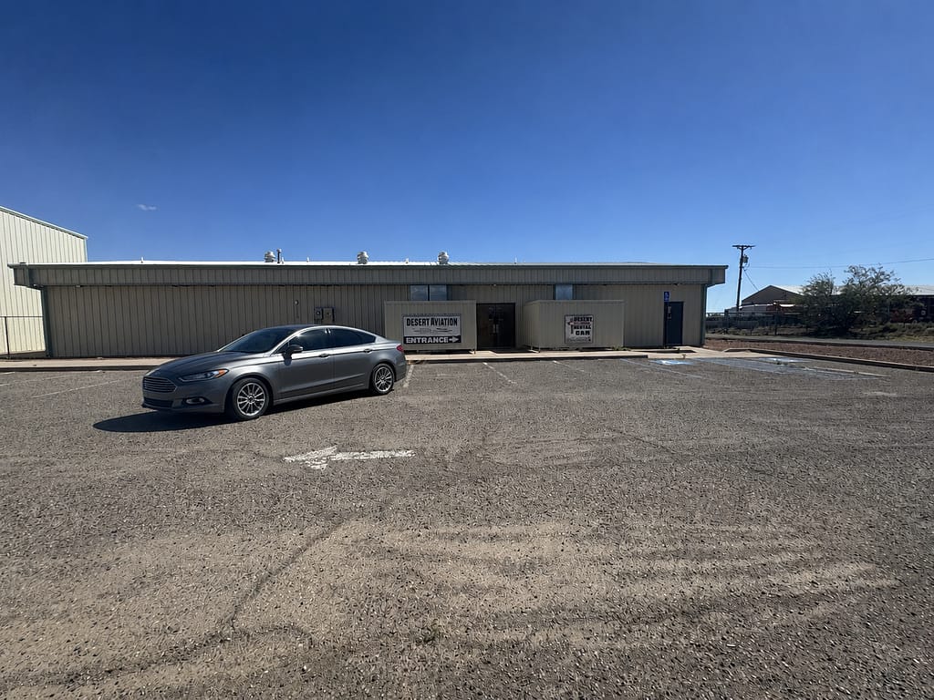 Small airport in Deming, New Mexico where God provided transportation - car provided