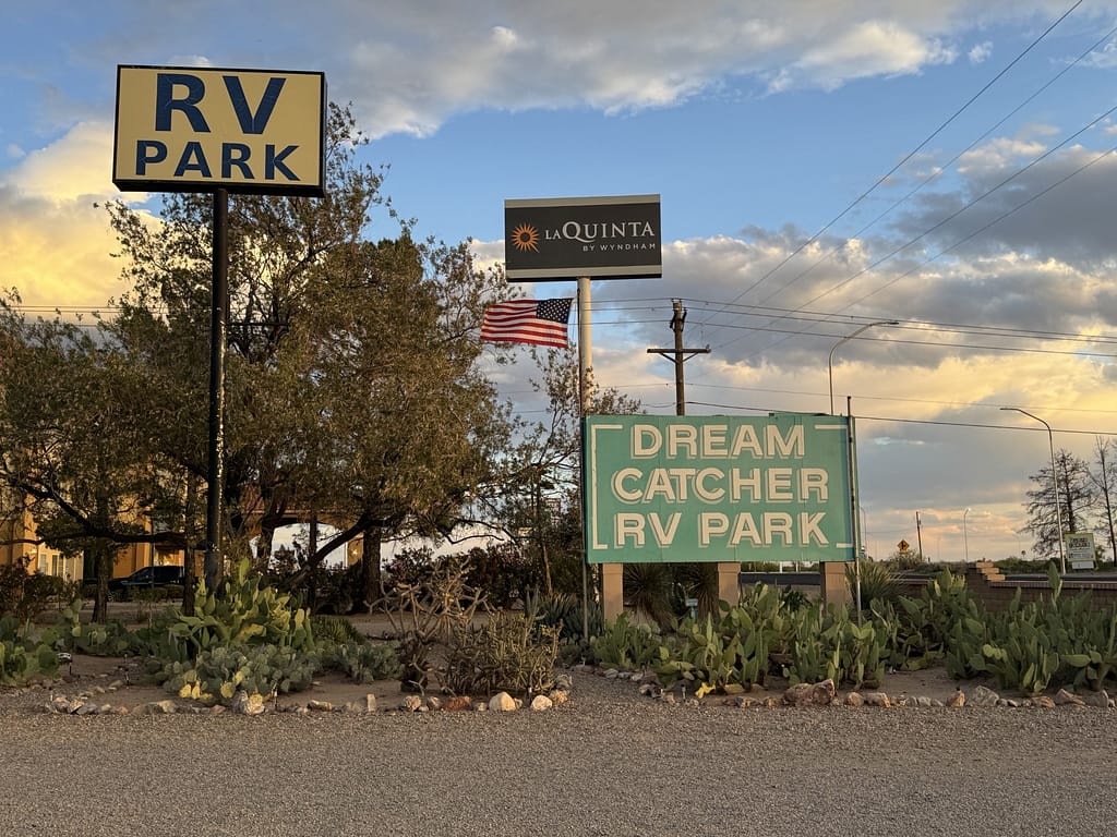 Campground in Deming where we found unexpected help