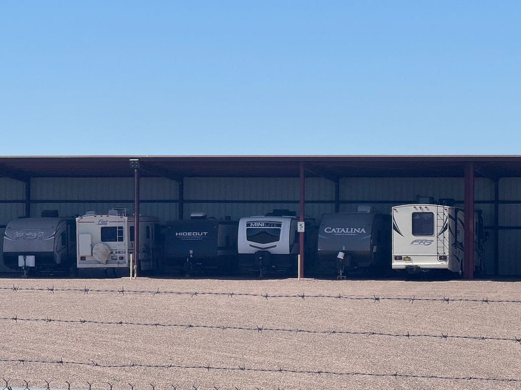 RV stored safely after unexpected truck repairs