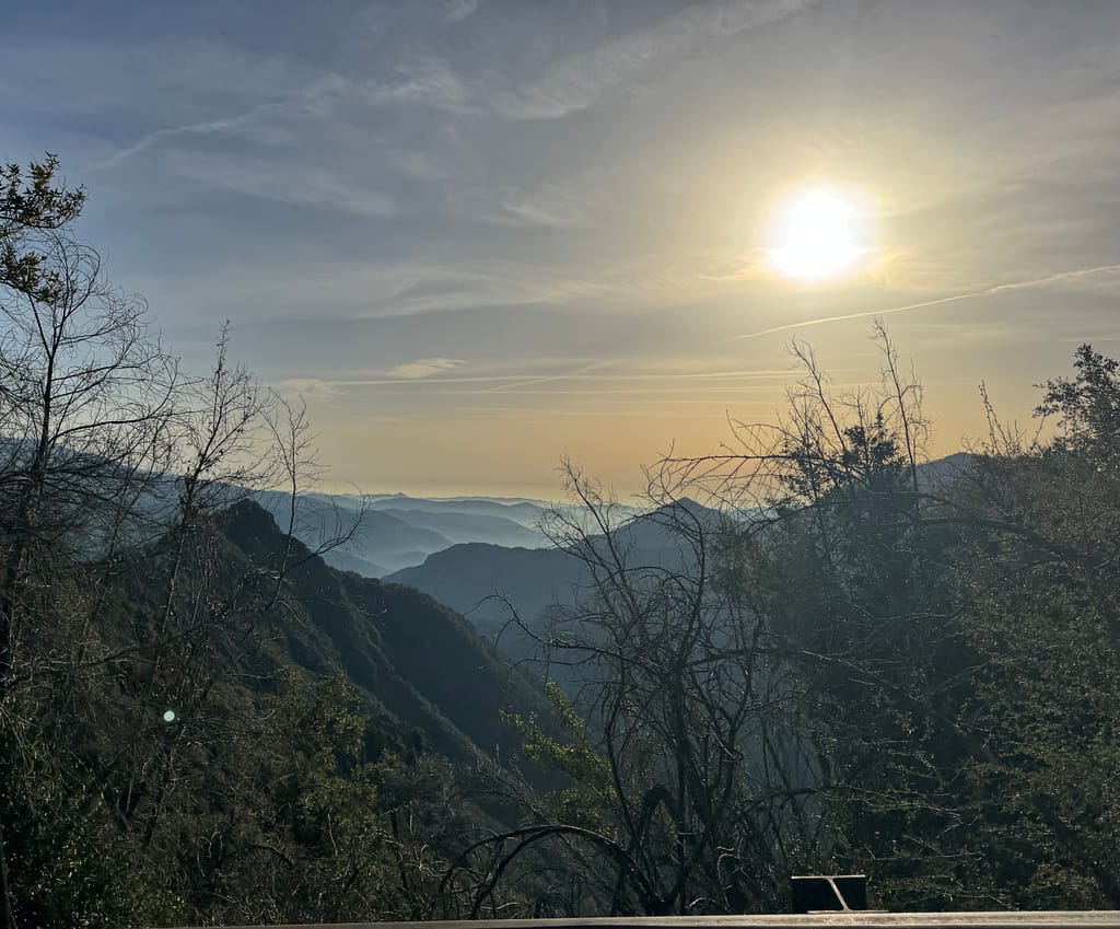 Evening scene over mountains, Sequoia National Park