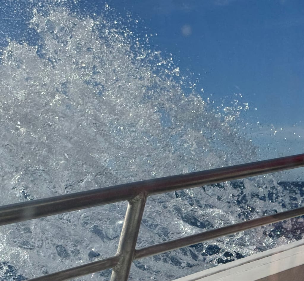 Ocean water, salty spray, travel to Santa Cruz Channel Island National Park High waves