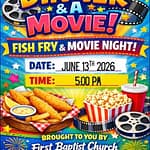 Finding a church while traveling at a fish fry and movie night