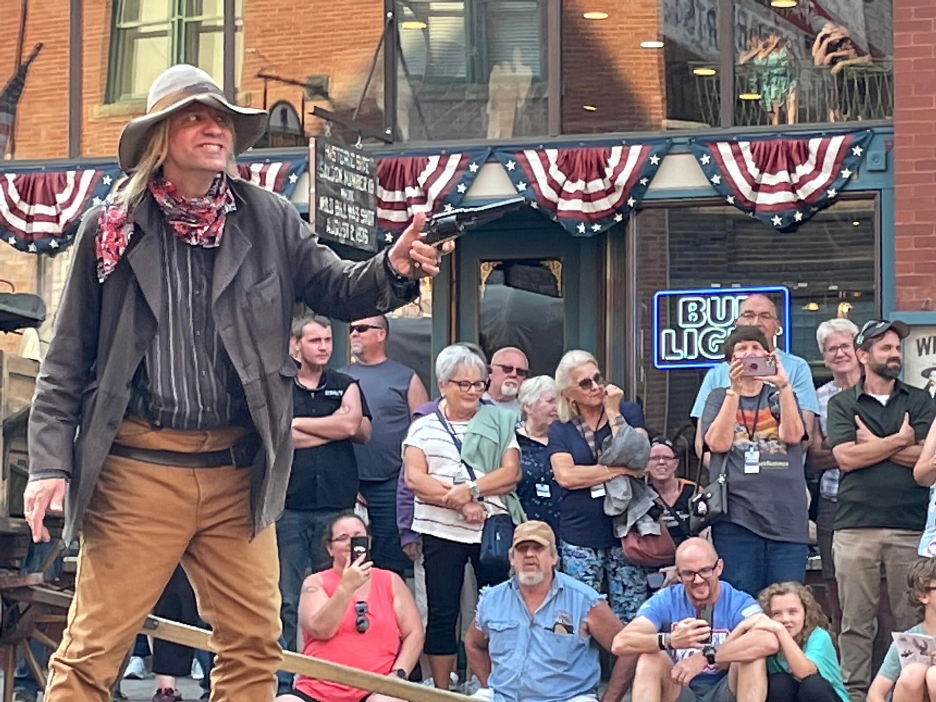 Deadwood South Dakota main street gunslinger