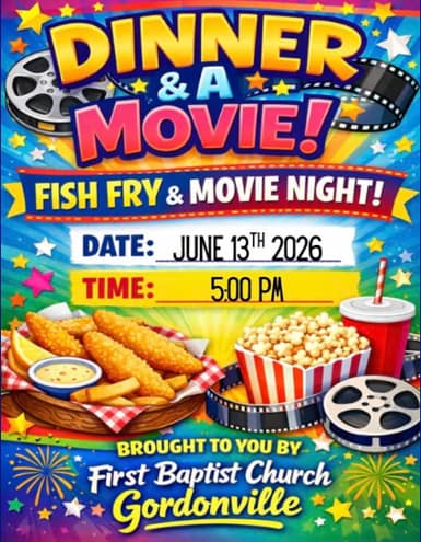 Finding a church while traveling at a fish fry and movie night