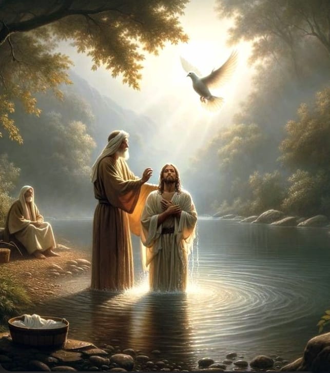 John baptizing Jesus, Dove