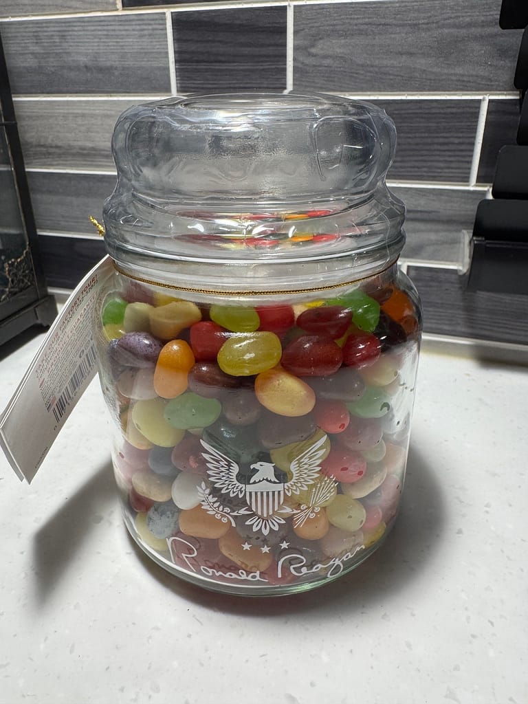 Ken's purchase of Ronald Reagan Jelly beans