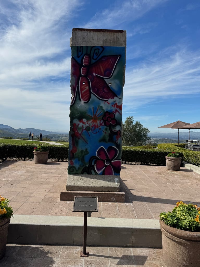 Part of the Berlin Wall displayed at the Ronald Reagan Presidential Library