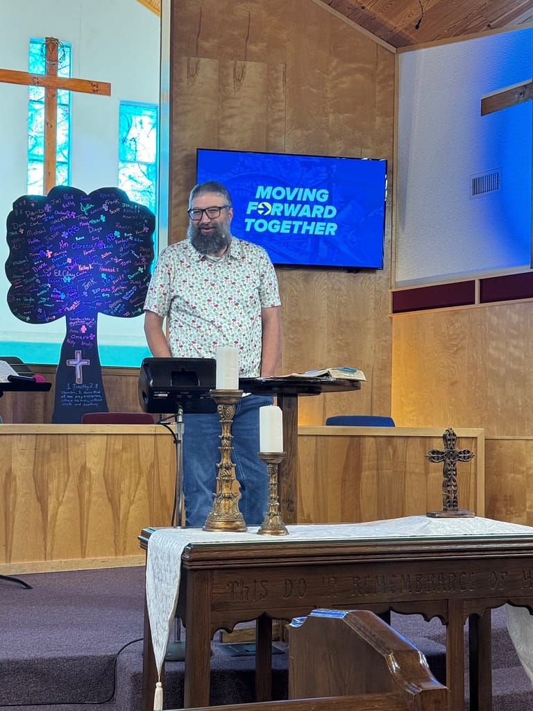 Sunday worship service at First Baptist Church Gordonville