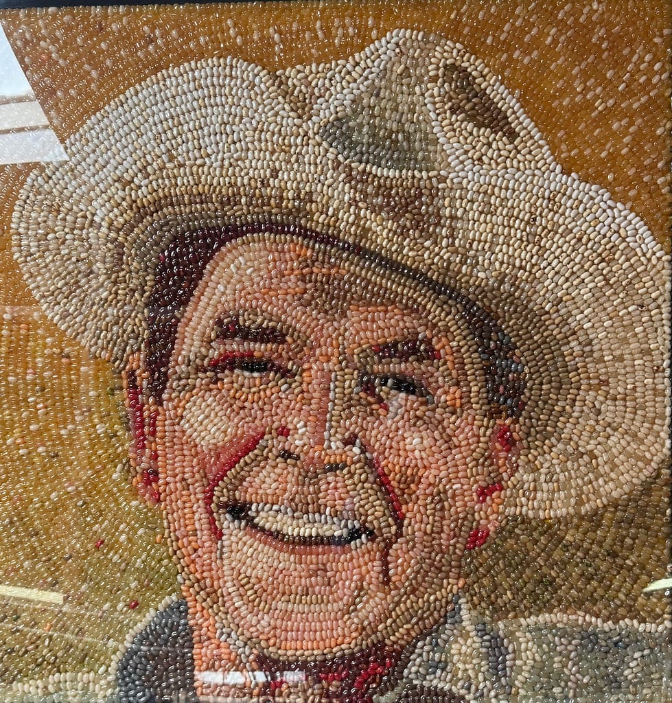 Portrait of Ronald Reagan at Jelly bean factory